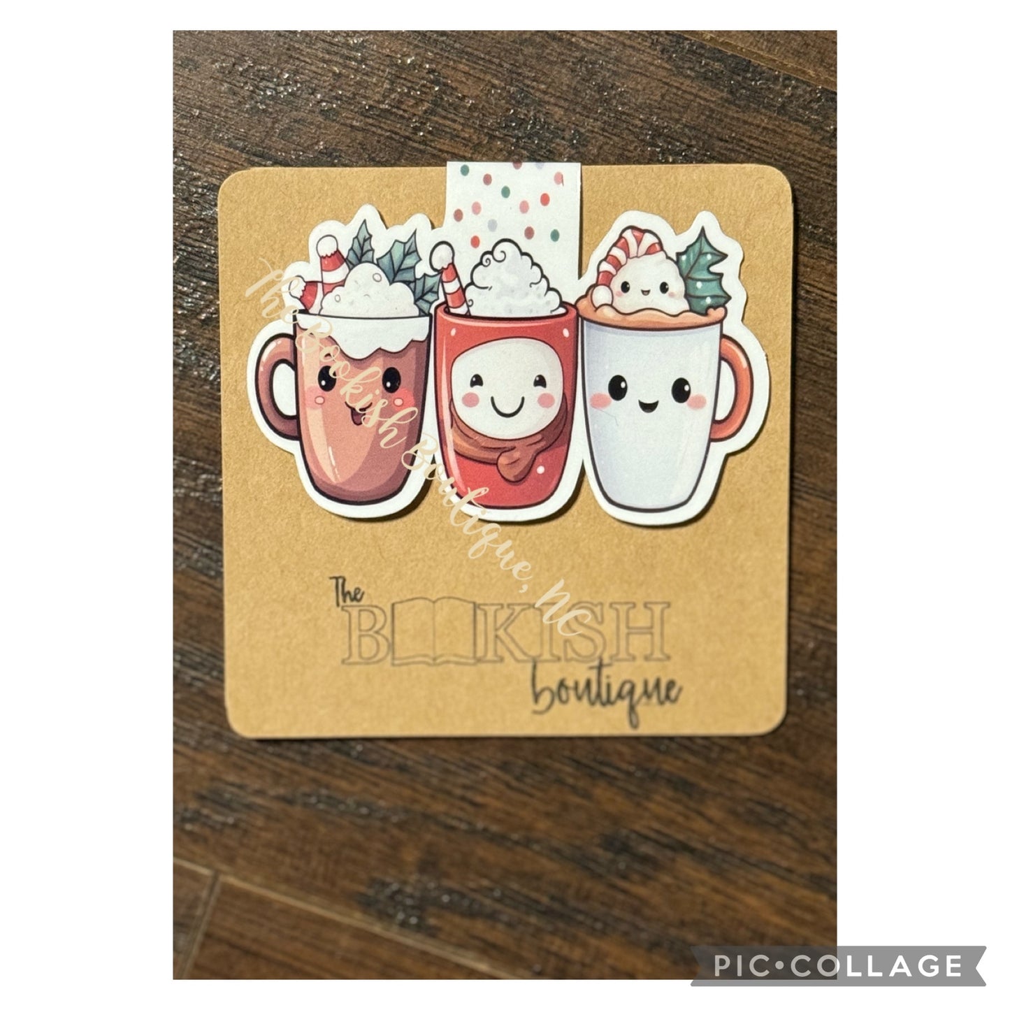 Magnetic Bookmark-Christmas Mugs