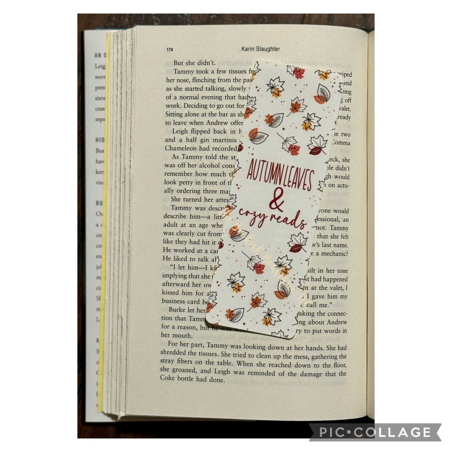 Standard Bookmark-Autumn Leaves & Cozy Reads