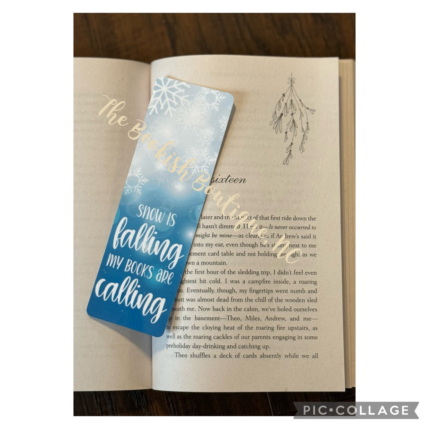 Standard Bookmark-Snow is Falling, My Books are Calling