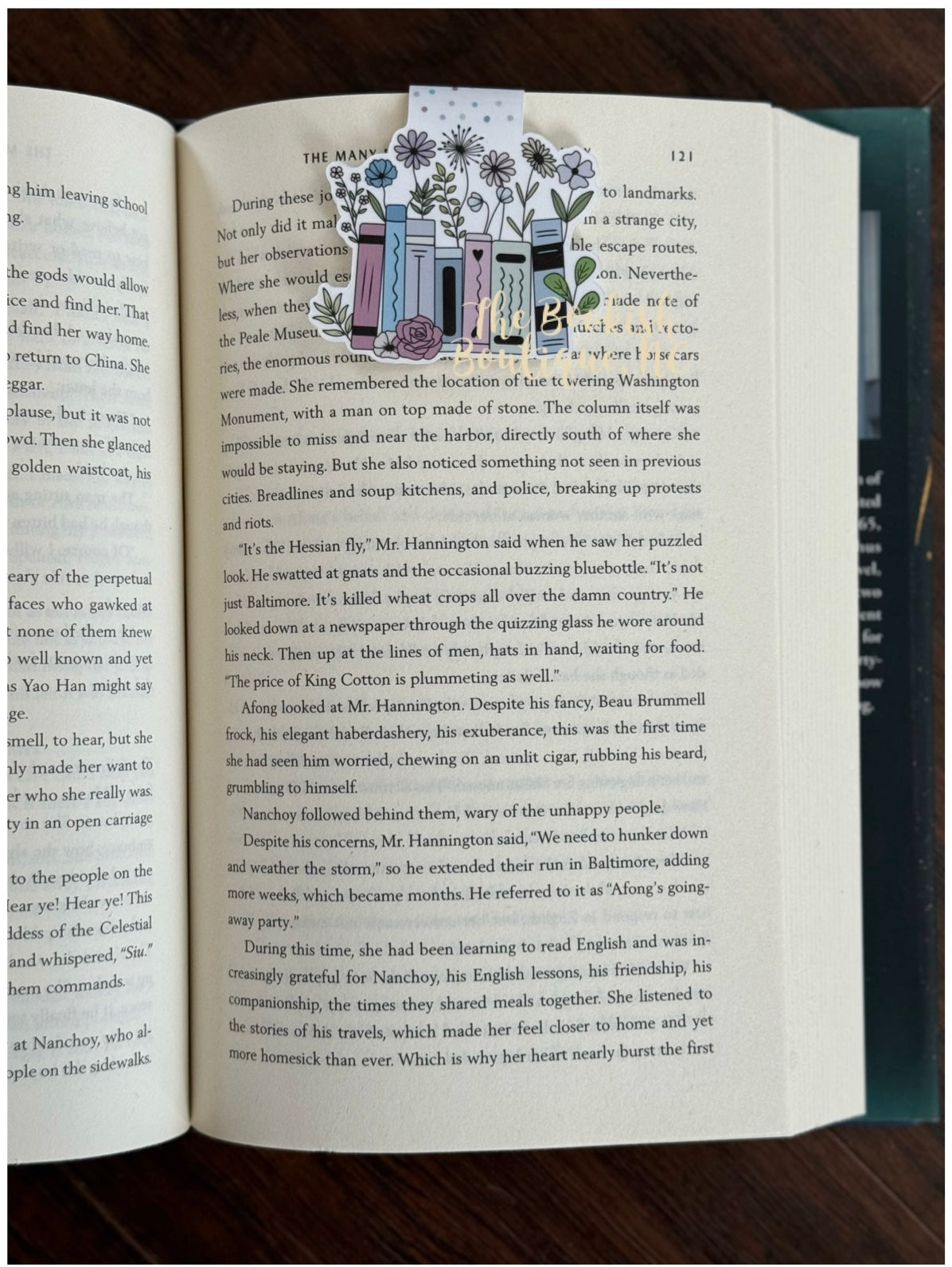 Magnetic Bookmark-Books Growing Spring Flowers
