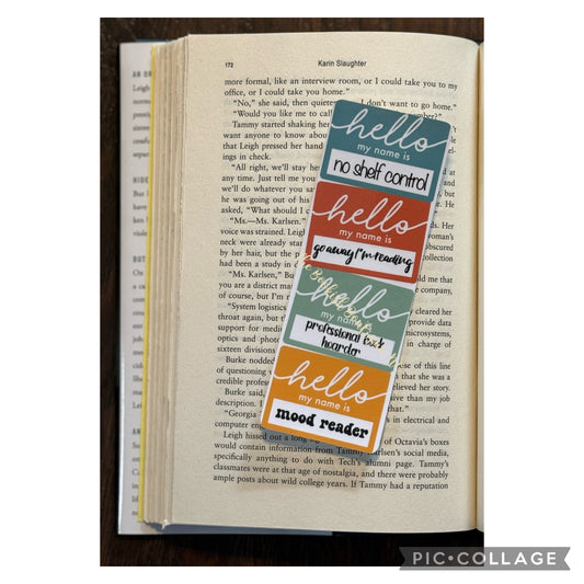Standard Bookmark-Hello My Name Is