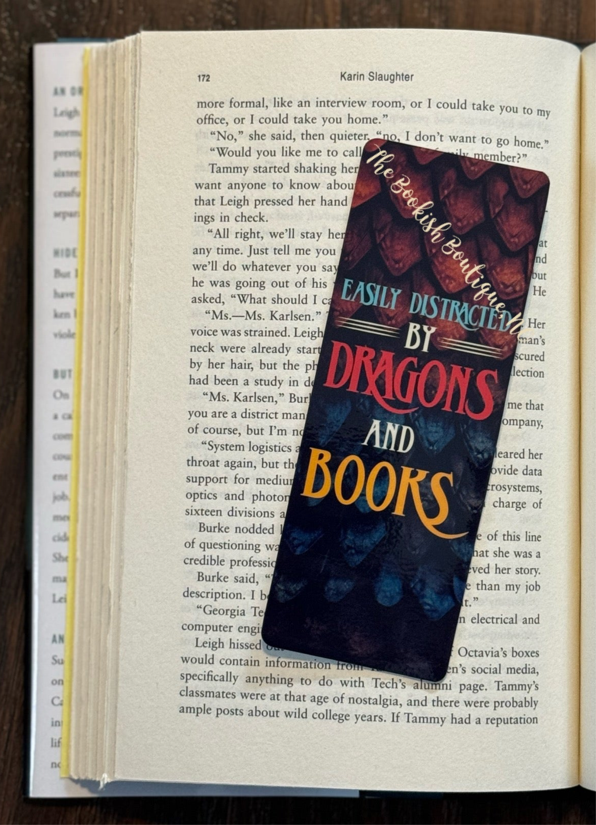 Standard Bookmark-Easily Distracted by Dragons & Books