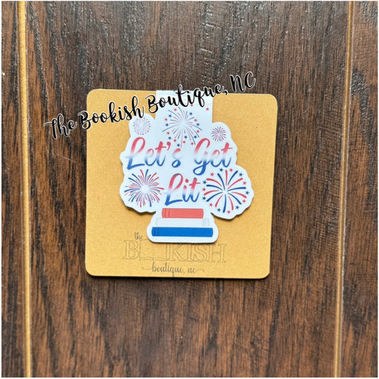 Magnetic Bookmark-Let's Get Lit