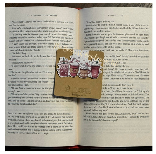 Magnetic Bookmark-Valentine Coffee
