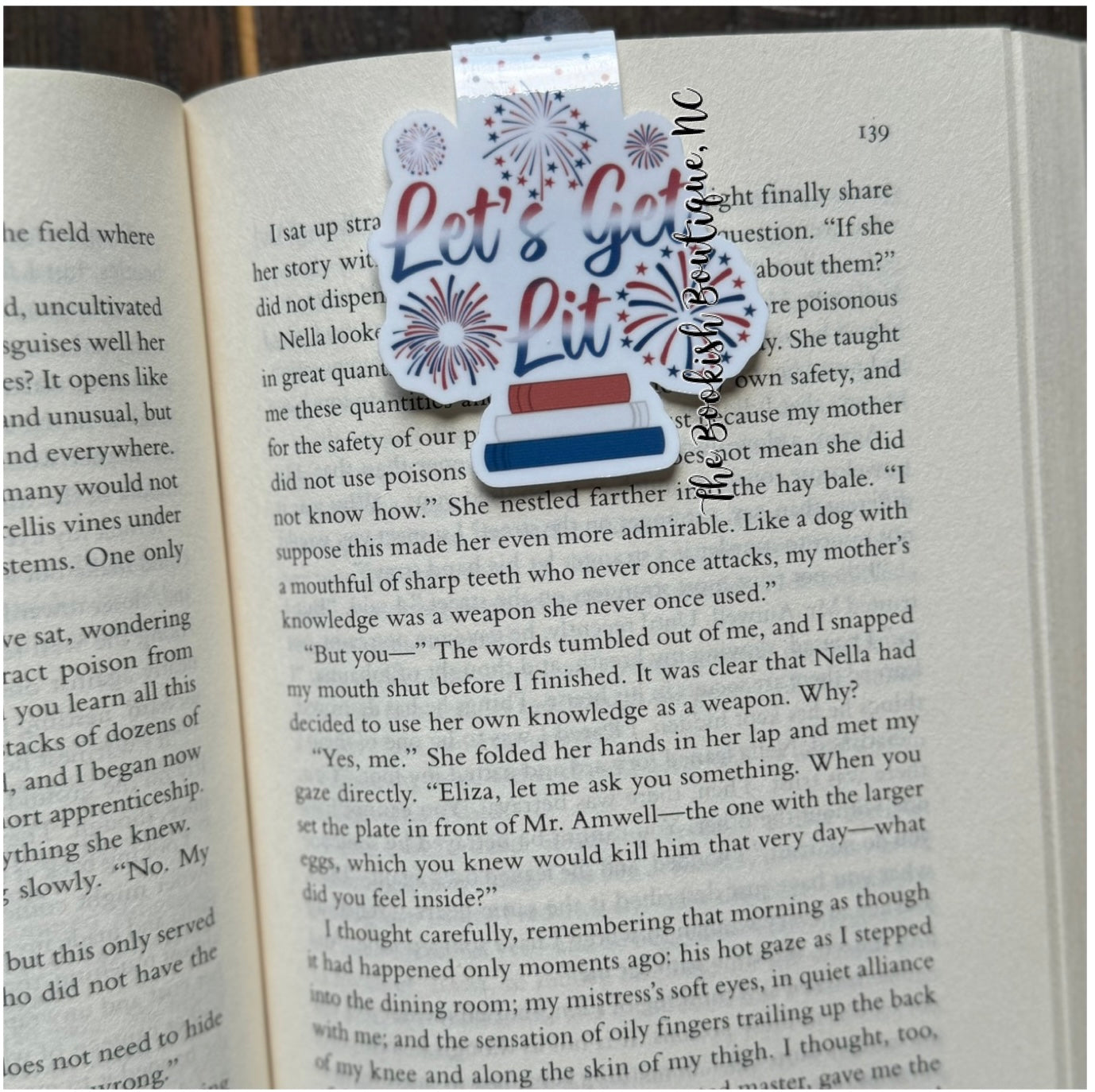 Magnetic Bookmark-Let's Get Lit