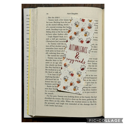 Standard Bookmark-Autumn Leaves & Cozy Reads